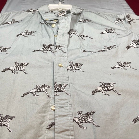 Kennington WESTERN COWBOY HORSE Shirt Men’s 2XL Short Sleeve Button Up cotton 2X - Picture 14 of 16